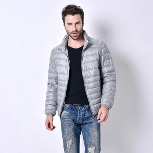 Men's Canvas Puffer <b>Jackets</b> Zipper Closure Lightweight Warm Windproof Water-Repellent Quilted Hooded Winter Fall Spring - Product Image 3