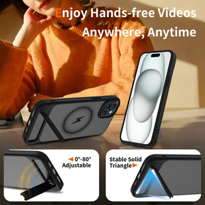 Étui de charge magnétique bon marché avec un design solide, mat et translucide, anti-chute et antichoc, pour iPhone 15 plus. - Product Image 2