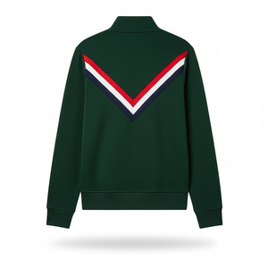 Sudadera Amarilla de Media Cremallera para Hombre, Cuello Alto, Informal, Suave, Cálida, de Forro Polar, Manga Larga, Invierno, Lisa, Teñida, Ecológica, a la Moda - Product Image 4