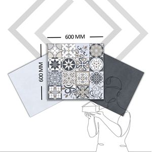 New Look Fabricante Gris Claro Oscuro & Resaltador SGVT Piso mate Azulejos a prueba de agua y arañazos Pisos Azulejos Sol 60*60 cm - Product Image 1