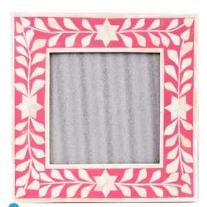 Cadre photo horizontal personnalisé en incrustation d'os, cadeau, décoration de table à domicile, motif coquillage, accessoires photo de luxe faits à la main - Product Image 4