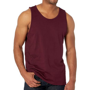 Débardeur décontracté respirant pour homme, couleur unie, tissu polyester/coton de haute qualité, design personnalisable - Product Image 3