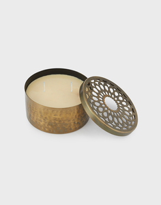 Latas de velas redondas de cera de soja perfumadas de hojalata de metal de lujo vacías personalizadas embalaje dorado - Product Image 1