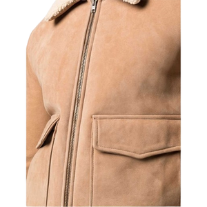 2025 más vendidos hombres invierno moda invierno chaqueta de cuero puro impermeable Turn Down Collar Bomber chaqueta diseñador Casual - Product Image 4