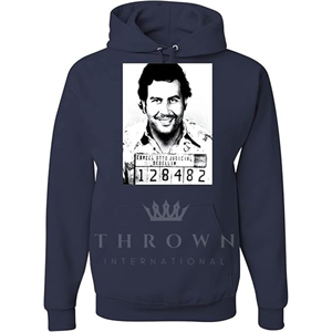 Sudadera con capucha personalizada con impresión DTG Pablo Escobar, 100% algodón, 500 g/m², Asaa, corte ajustado, lavado ácido, para hombre - Product Image 2