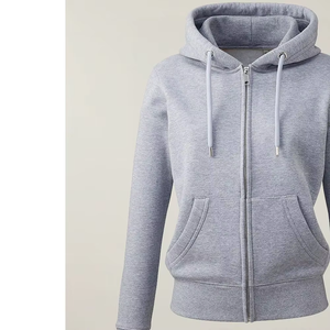 Custom Streetwear Luxury Heavyweight <b>Oversized</b> Lined <b>Hoodie</b> 100% Cotton <b>Fleece</b> Zip Up Sweatshirt Women - Product Image 3