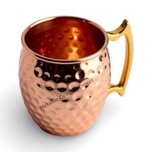 Tasse de mule de Moscou en cuivre martelé orné de 14oz avec poignée en laiton complexe salle à manger élégante et cadeau pour boire - Product Image 4