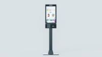 Kiosque de commande en libre-service mural personnalisé de 27 pouces pour les restaurants Terminal de point de vente à écran tactile pour le paiement des commandes alimentaires SDK