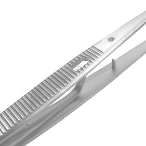 Pince à épiler dentaire de la meilleure qualité Pince à épiler en coton et à pansements Finition Dall Pince à épiler dentaire à bec dentelé incurvé chirurgical - Product Image 6