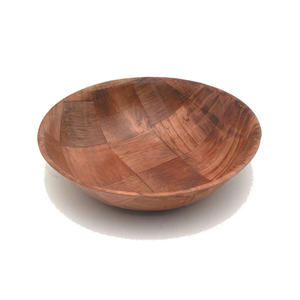 Cuenco de madera de lujo para servir para el hogar, Hotel, restaurante y utensilios de cocina, vajilla segura, cuencos de madera de forma redonda de Color marrón - Product Image 5