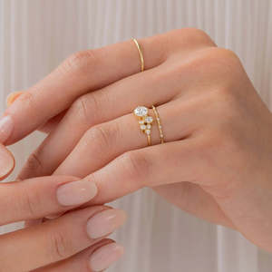 Anillo de Compromiso de Plata de Ley 925 Chapado en Oro Rosa con Moissanita de Corte Redondo Vintage, Anillo de Bodas Único - Product Image 6