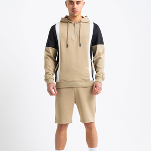 Ensemble de survêtement personnalisé en molleton de coton français de haute qualité pour homme – Sweat à capuche et short - Product Image 1