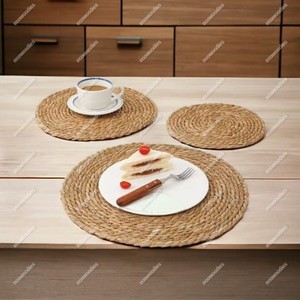 Rattan Cup <b>Coasters</b> and Dining <b>Table</b> Mat Hand Woven Bamboo Sea Grass Rounded Wicker Heat Resistant Placemats for Dinning <b>Table</b> - Product Image 6