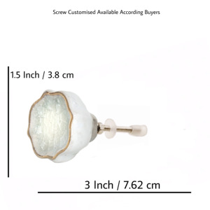 ตู้ลิ้นชักเซรามิกเคลือบสีทองสไตล์โมร็อกโกมือจับลิ้นชักลิ้นชักลิ้นชักลิ้นชักดึงเฟอร์นิเจอร์สุดหรูสำหรับห้องนอนห้องครัวตู้เสื้อผ้าการแต่งตัวการใช้งาน - Product Image 3