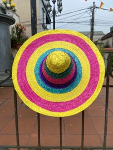 Chapeaux de paille mexicains colorés en vrac avec bords larges, idéaux pour les fêtes, les cadeaux ou les décorations d'Halloween - Product Image 6