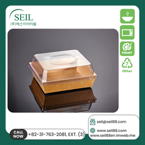 Emballage de sandwichs et de salades en papier kraft brun de Corée du Sud, boîte de récipient alimentaire de 550ml (SL-P14-3) - Product Image 6