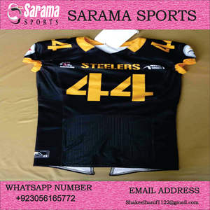 Personalizado 7 en 7 7v7 Uniformes de fútbol americano Manga corta Impreso 100% Poliéster Impresión digital Transpirable Secado rápido - Product Image 6