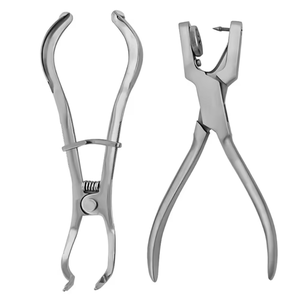 Kit de barrage dentaire professionnel avec pinces en acier inoxydable, cadre d'examen, poinçon et forceps pour l'isolation - Product Image 2