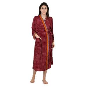 Robe Kimono Élégante à Imprimé Floral en Mélange de Soie, Peignoir Doux Tissé avec Cordon de Serrage, Taille Unique pour Usage Domestique, Fourniture ODM 2 pièces - Product Image 4