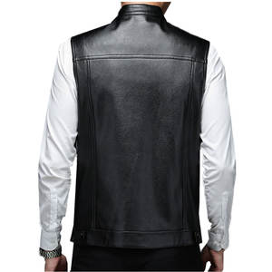 Vente en gros Gilet en cuir de haute qualité pour hommes, col mandarin, coupe-vent, respirant, écologique, séchage rapide, hiver, imperméable - Product Image 4