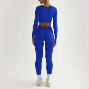 Ensembles de yoga pour femmes fabriqués en spandex sur mesure, teints en couleur et à séchage rapide, fabriqués au prix le plus bas, ensembles de yoga pour femmes - Product Image 3