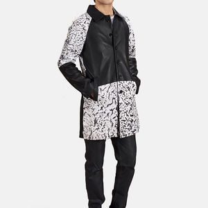 Custom Men's Winter Long <b>Leather</b> <b>Coat</b> Elegant Style Jackets Blazers with Logo Genuine Waterproof <b>Leather</b> Outerwear <b>Trench</b> <b>Coats</b> - Product Image 2