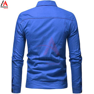 Veste Denim Homme en Coton 280 GSM Col Rabattu Couleur Unie Bouton Devant Manches Longues Design Veste Denim par Hamza Apparels - Product Image 5