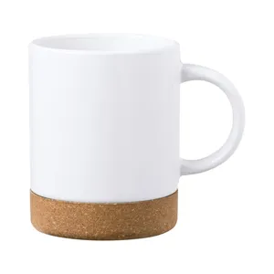 Tasses en céramique personnalisées Osven avec bouchon en liège – Articles promotionnels - Product Image 1
