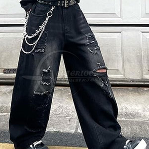 Wholesale Men Wide Leg Jeans <b>Pant</b> Breathable Quick Dry Men Wide Leg Jeans <b>Pant</b> In Adult Size <b>Pant</b> - Product Image 3
