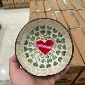 RTS Handcrafted <b>Mother</b> of pearl inlay Coconut Shell Bowl <b>Gift</b> <b>for</b> Valentines Day Eco Friendly Vegan <b>Gifts</b> <b>from</b> Vietnam - Product Image 1