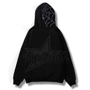 OEM Sweat à capuche personnalisé avec strass pour hommes Oversized Fit Streetwear Trend 2025 Commande en gros acceptée - Product Image 2