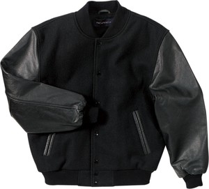Veste universitaire personnalisée pour hommes manches en cuir de corps en laine chaude et bon marché avec décoration de broderie de col à capuche vêtements longs de taille XL - Product Image 2