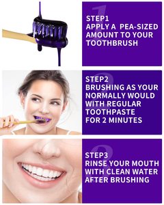 Kit de Blanqueamiento Dental 3 en 1 V34, Sistema Corrector de Color Púrpura Orgánico Portátil, Blanqueamiento Instantáneo, Sin Peróxido, Seguro para el Esmalte Dental - Product Image 4