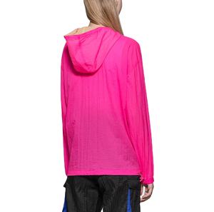 Forro de malla personalizado cortavientos con Cremallera de nailon poliéster ropa de calle de talla grande chaquetas impermeables para mujer transpirable con capucha - Product Image 2