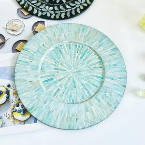 Cargador de placa Capiz, Mantel Individual MOP de alta calidad, accesorios de tablescape, manteles individuales de nácar - Product Image 2