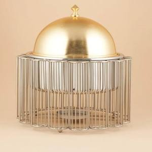 Casserole en acier inoxydable avec couvercle, design en fil métallique, style arabe, Moyen-Orient, écologique, compatible gaz et induction, qualité supérieure - Product Image 1