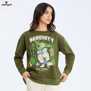 Nouveau design automne hiver sweat-shirt uni à épaules tombantes pour femme sweat-shirt brodé pour femme - Product Image 2