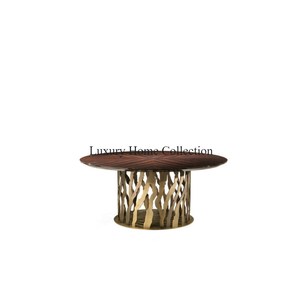 Modern <b>Gold</b> Decorative Metal Flower-Shaped <b>Side</b> <b>Table</b> Attractive Design for Home Living Room with Creative Center Decor - Product Image 4