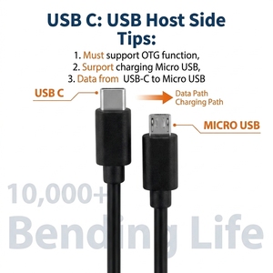 Cable de Carga Rápida LUNGKAY Personalizado USB 2.0 Tipo <span class=keywords><strong>C</strong></span> <span class=keywords><strong>a</strong></span> Micro <span class=keywords><strong>B</strong></span> de 5 Pines y 2 m con Sincronización de Datos para Computadora, Auriculares y Teléfono Móvil Android - Product Image 3