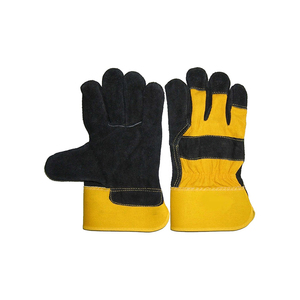 Guantes DE TRABAJO profesionales de seguridad de cuero al por mayor personalizados OEM Logo guantes de trabajo de cuero con buenos precios - Product Image 1