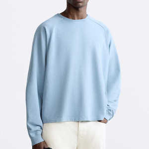 เสื้อมีฮู้ดและเสื้อสเวตเตอร์คอกลมโอเวอร์ไซซ์คอกลมทรงหลวมผลิตจากผ้าฝ้าย100% ตามสั่ง - Product Image 1