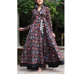 2023 Latest Model Clothing Manufacturers Women Printing Frocks High Quality Customized Logo Printed Frocks For Ladies