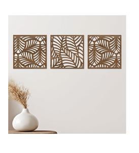 Modern Geometric <b>Leaf</b> Wall <b>Art</b> Polished Wood Floral Wall Decor for Living Room Housewarming Gift - Product Image 1