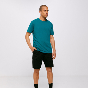 T-shirt à manches longues de haute qualité pour hommes, 100% coton, uni noir, vêtements tendance, col rond respirant pour hommes - Product Image 6