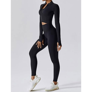 Conjunto Deportivo de 2 Piezas para Mujer Talla Grande, Transpirable y Ecológico, con Sujetador Deportivo de Alta Sujeción y Leggings de Cintura Alta para Entrenamiento - Product Image 2