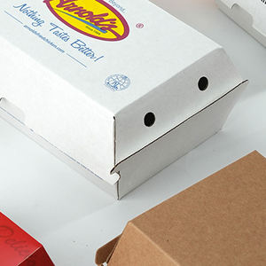 Cajas de Hamburguesas Corrugadas Impresas Personalizadas para <span class=keywords><strong>Comida</strong></span> Rápida para Llevar, Resistentes a la Grasa, Desechables - Product Image 4