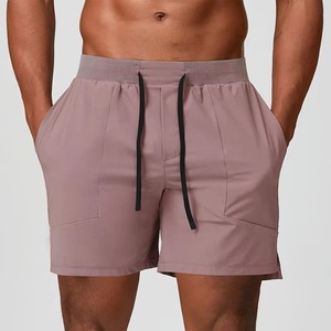 Shorts en toile de coton et polyester pour hommes, décontractés, à motif solide, pour l'été, vêtements de fitness, service OEM, séchage rapide - Product Image 2