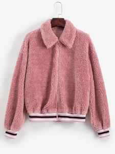 เสื้อโค้ทขนเทียมสำหรับผู้หญิงแจ็กเก็ตมีฮู้ดแบบลำลองทรงหลวมหนาแขนค้างคาวให้ความอบอุ่นสำหรับสตรีทแวร์ขนาดพิเศษตาม100% - Product Image 1