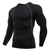 Camisetas de compresión para entrenamiento de hombre, para gimnasio, ejercicio, atletismo, correr, de secado rápido, transpirables, de manga larga, deportivas.