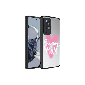 Funda de Silicona de Lujo Antihuellas para Xiaomi Mi 12T con Diseño de Espejo 'Super Mamá' Estilo INS con Protección para la Cámara - Product Image 1